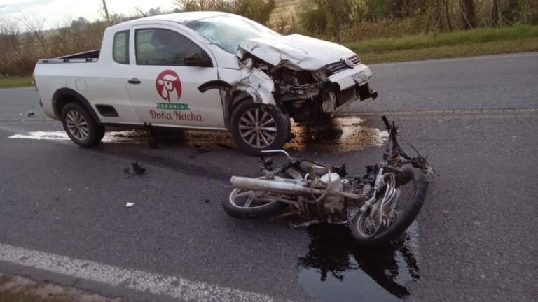 Mercedes: murió un motociclista en un choque frontal en la ruta 41