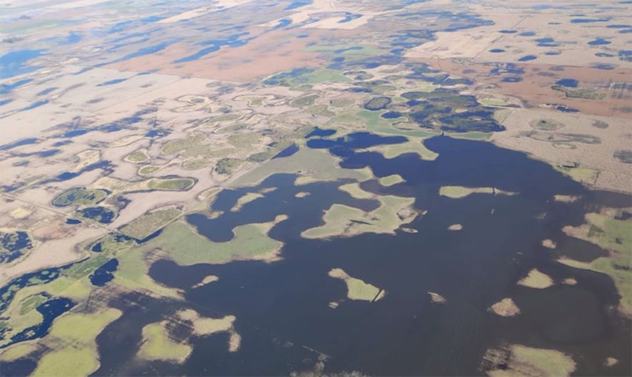 Con más de 125 mil hectáreas bajo agua, Pehuajó es el distrito bonaerense más complicado por las lluvias.