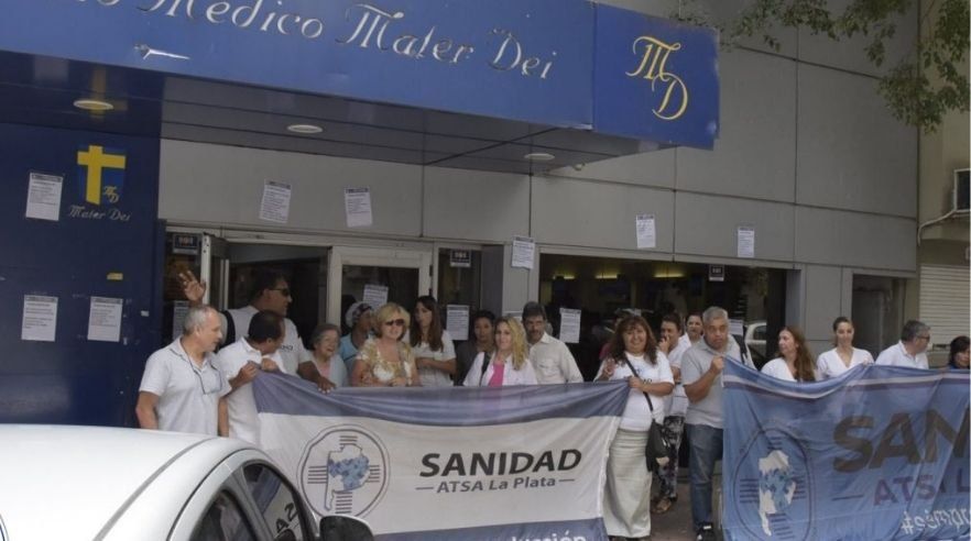 Reclamo de los trabajadores del Mater Dei