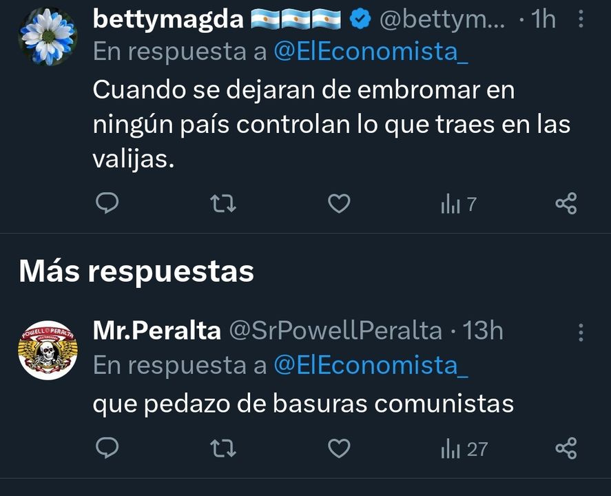 Reacciones en redes sociales a la noticia del 