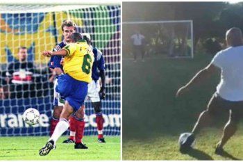 intacto: roberto carlos reedito el remate imposible despues de 22 anos