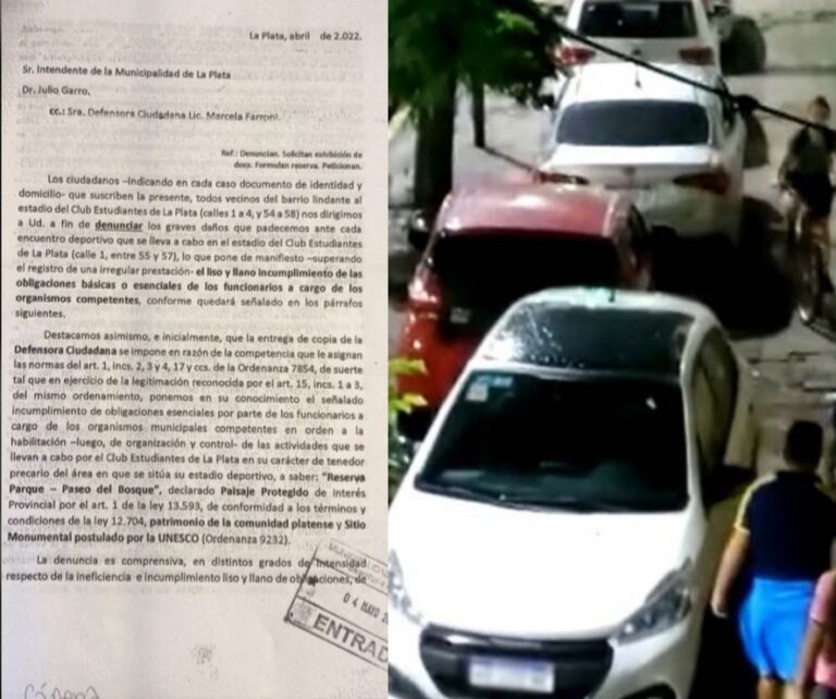 Vecinos de UNO, molestos con los desmanes en cada partido de Estudiantes