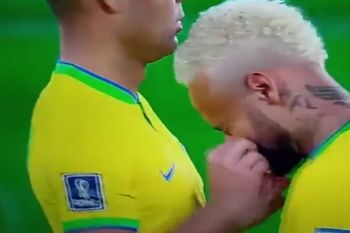 la nariz de neymar se volvio viral por algo que le acerco casemiro