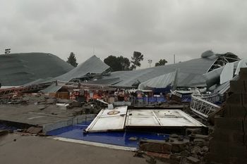 Así quedó el club Bahiense del Norte tras la tormenta de Bahía Blanca. Fallecieron al menos 13 personas.