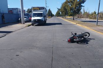 El motociclista se accidentó en 25 entre 520 y 521