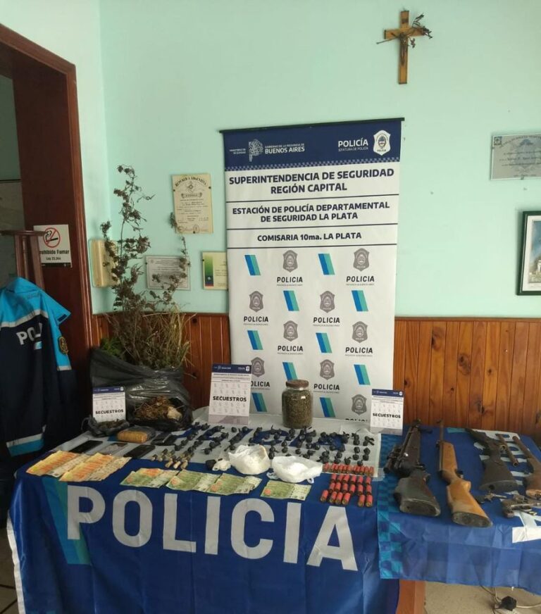 La Plata: desbaratan banda acusada de vender drogas y cometer entraderas