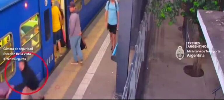 Inseguridad en los trenes: así cayó un ladrón canguro