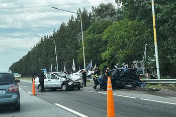 El choque múltiple fue a las 9.30 de este miércoles en la ruta 2