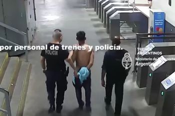 El ladrón detenido en la estación de trenes de Lanús