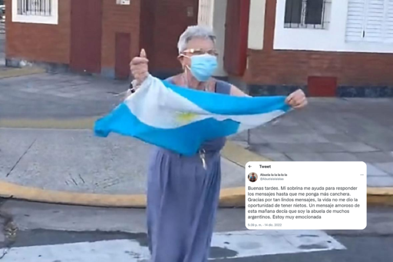 El tierno mensaje de la “Abuela la la la la la” para sus fans, a días de la final del Mundial