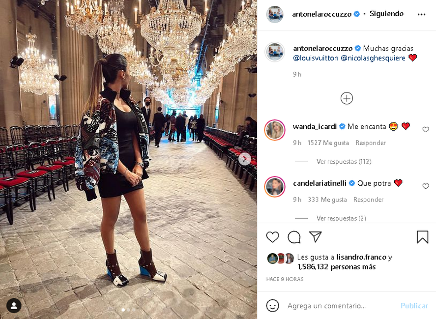 El mensaje de Wanda Nara en la publicación de Antonela Roccuzzo