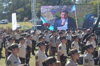Así fue el egreso de los primeros mil agentes de la Policía Rural bonaerense.