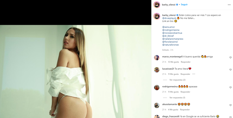 Barby Silenzi se sumó a una plataforma de contenido para adultos