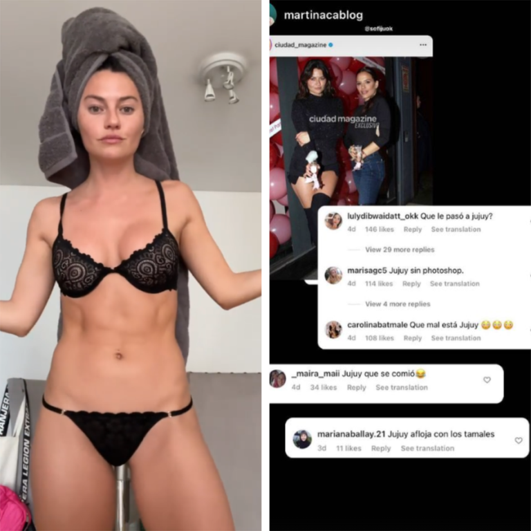 Jujuy Jiménez y un descargo en sus redes por críticas a su cuerpo