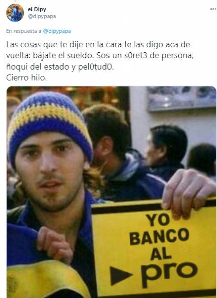 La pelea entre el Dipy y Brancatelli sumó un nuevo round: esta vez, fue en Twitter.