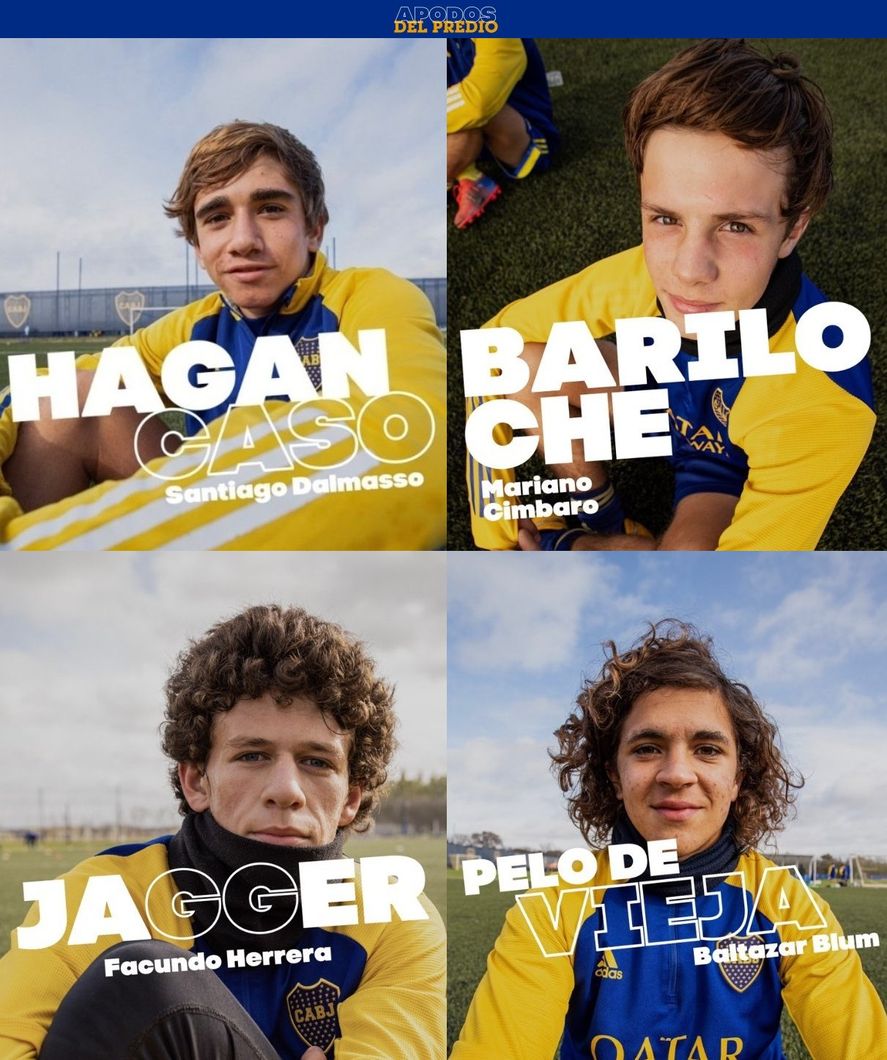 Cada apodo resultó mas divertido que el anterior en el posteo sobre los juveniles de séptima división de Boca Juniors