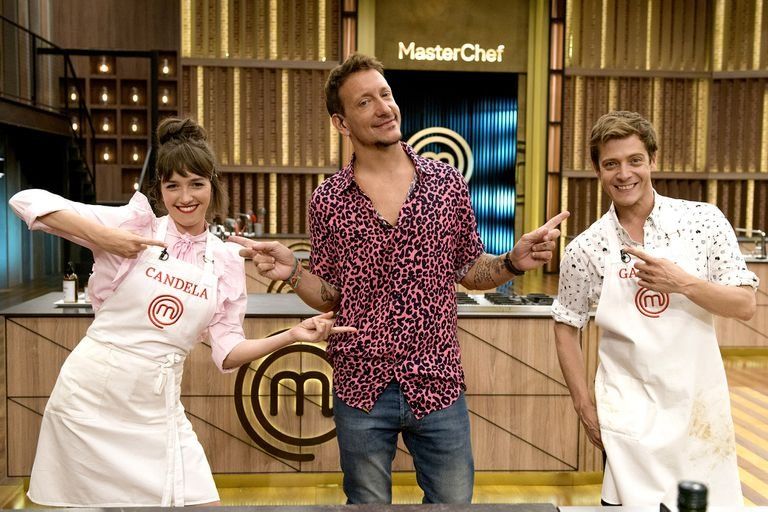 Candela Vetrano, Nicolás Vázquez y Gastón Dalmau en MasterChef Celebrity.