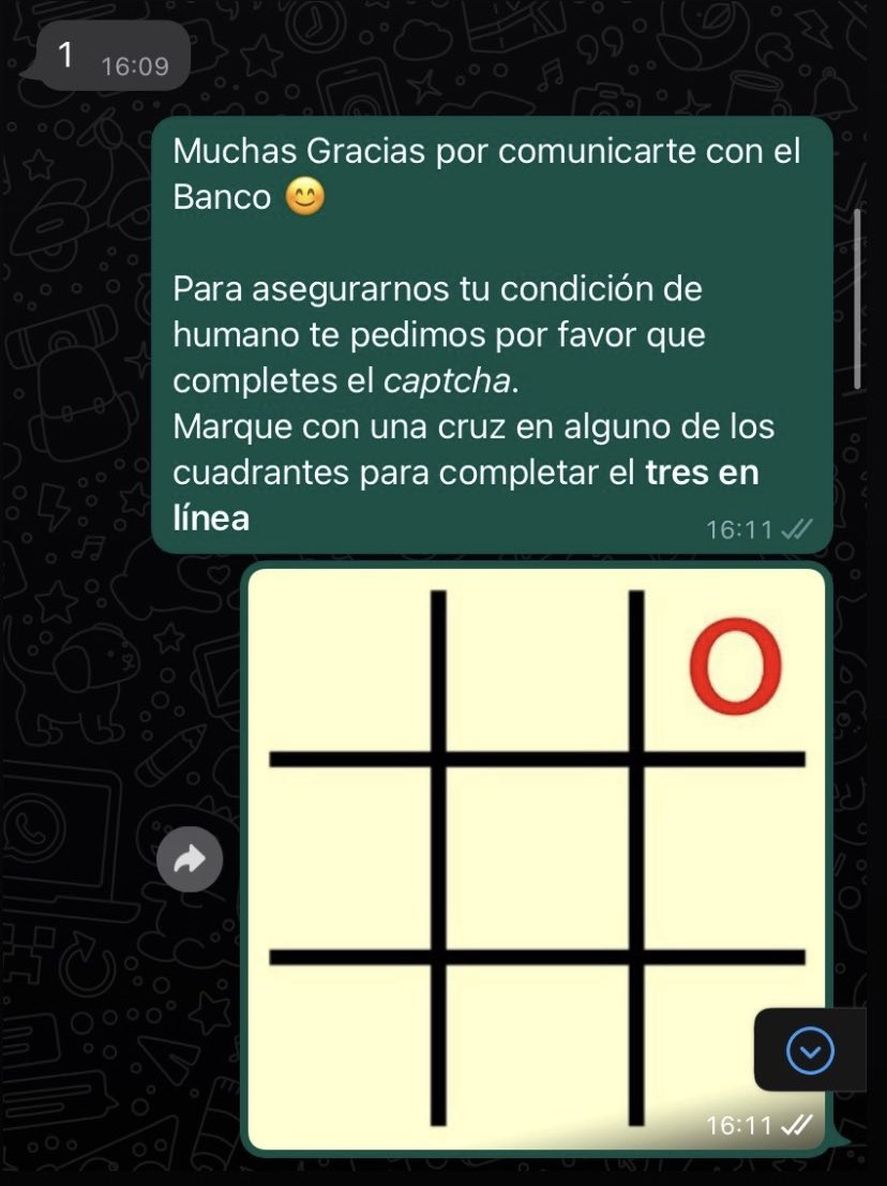Cansado de las molestias que le provocaban los mensajes equivocados al número de un banco decidió hacerse pasar por un