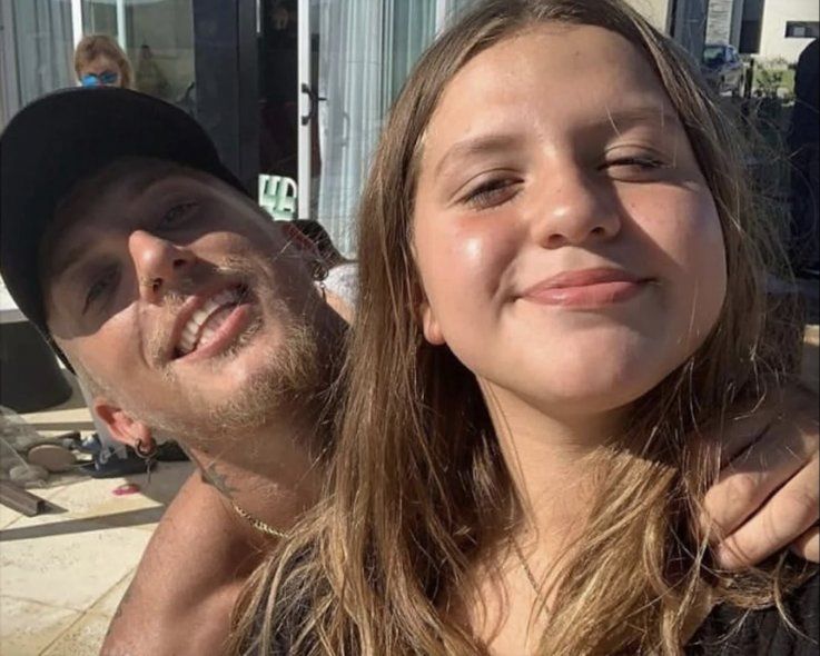 El Polaco junto a su hija Sol