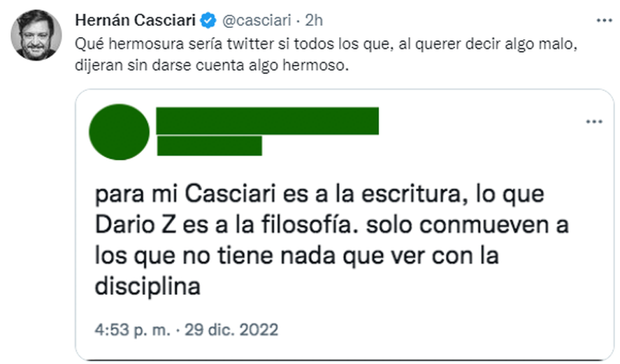 El escritor Hernán Casciari se convirtió en tendencia en Twitter por una crítica que no fue tal