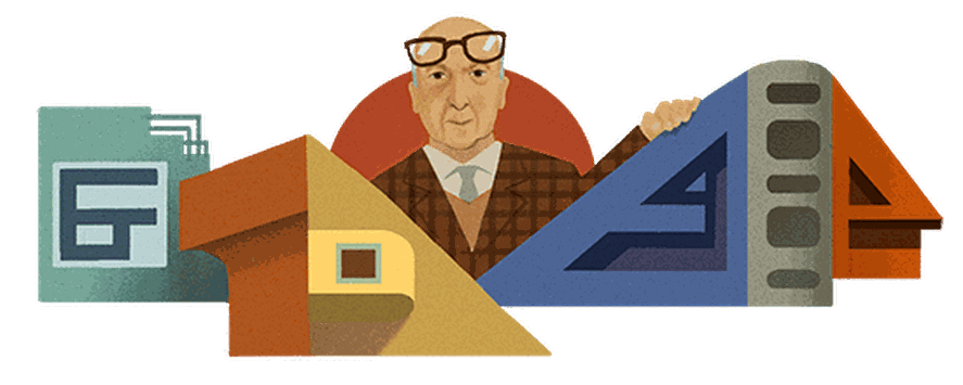 Google homenajeó al arquitecto ítalo-argentino Clorindo Testa en su doodle de hoy.