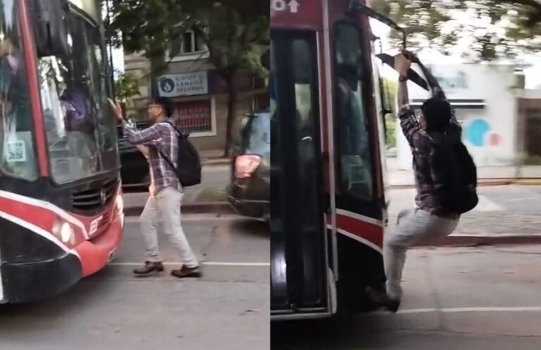 “Me llevás o me pasás por encima”: El desesperado pedido de un hombre a un colectivero