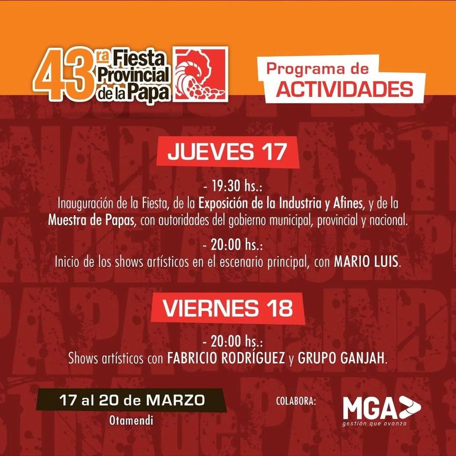 Comandante Nicanor Otamendi: Cuna de la Fiesta Provincial de la Papa