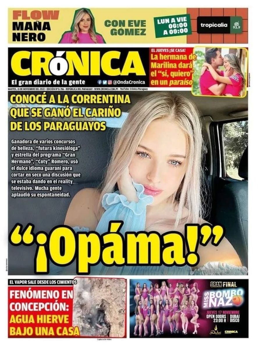 Coti de Gran Hermano llegó a Paraguay