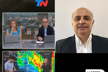 El cruce entre Alberto Carito y Matías Bertolotti, meteorólogo de TN.
