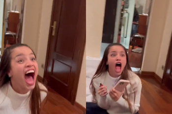 La emocionante reacción de Emilia Mernes.