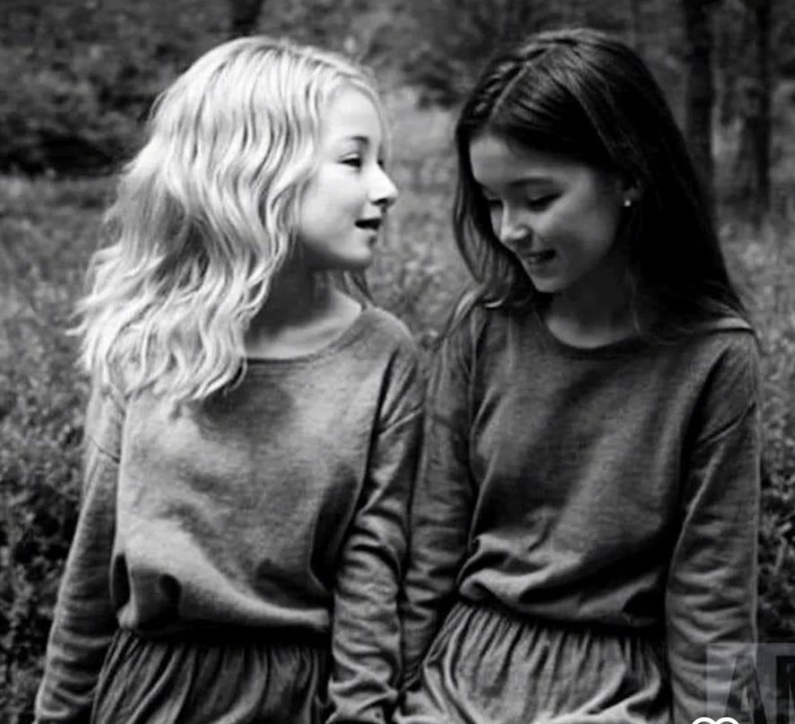 Entre el pelo y la blusa de la niña rubia de la izquierda en la foto, es posible tener la percepción de la imagen de un rostro que en realidad no existe ¿lo ves? 