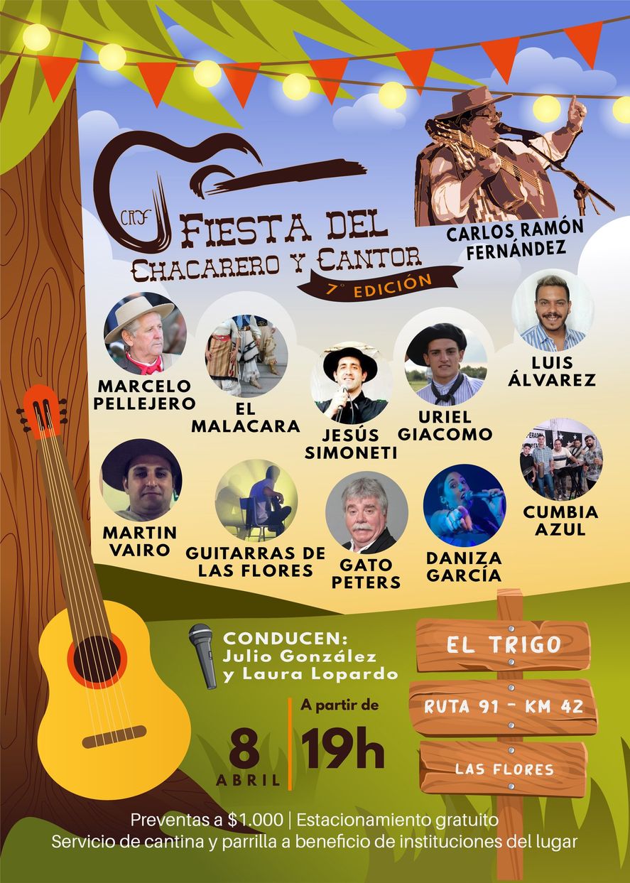 Cantantes y artistas que disfrutará el público de Las Flores.