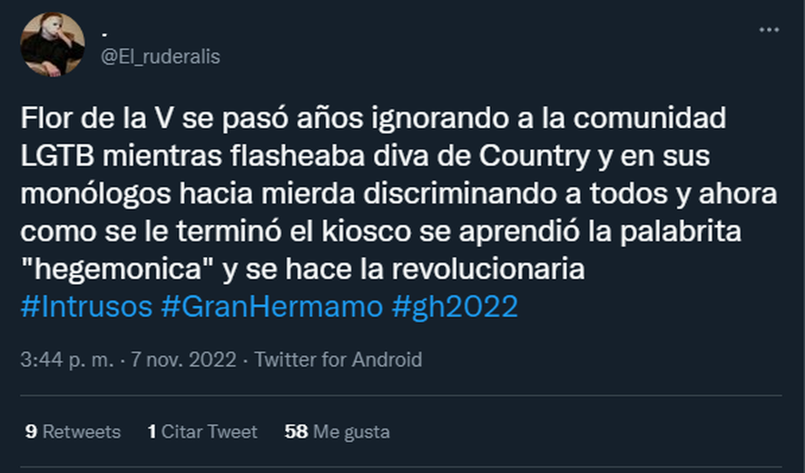 Flor de la V contra Gran Hermano