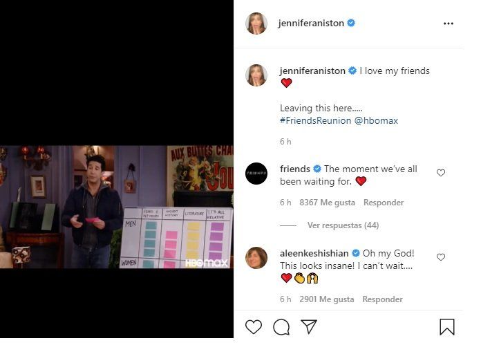 Jennifer Aniston publicó el tráiler de la reunión de 