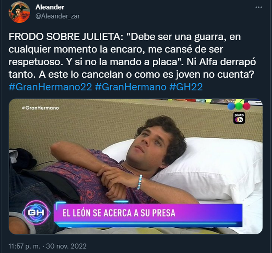 Frodo derrapó en Gran Hermano y ya el éxodo de la frodoneta es inevitable.