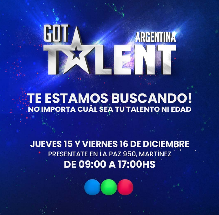"Got Talent Argentina" confirmó la fecha del casting