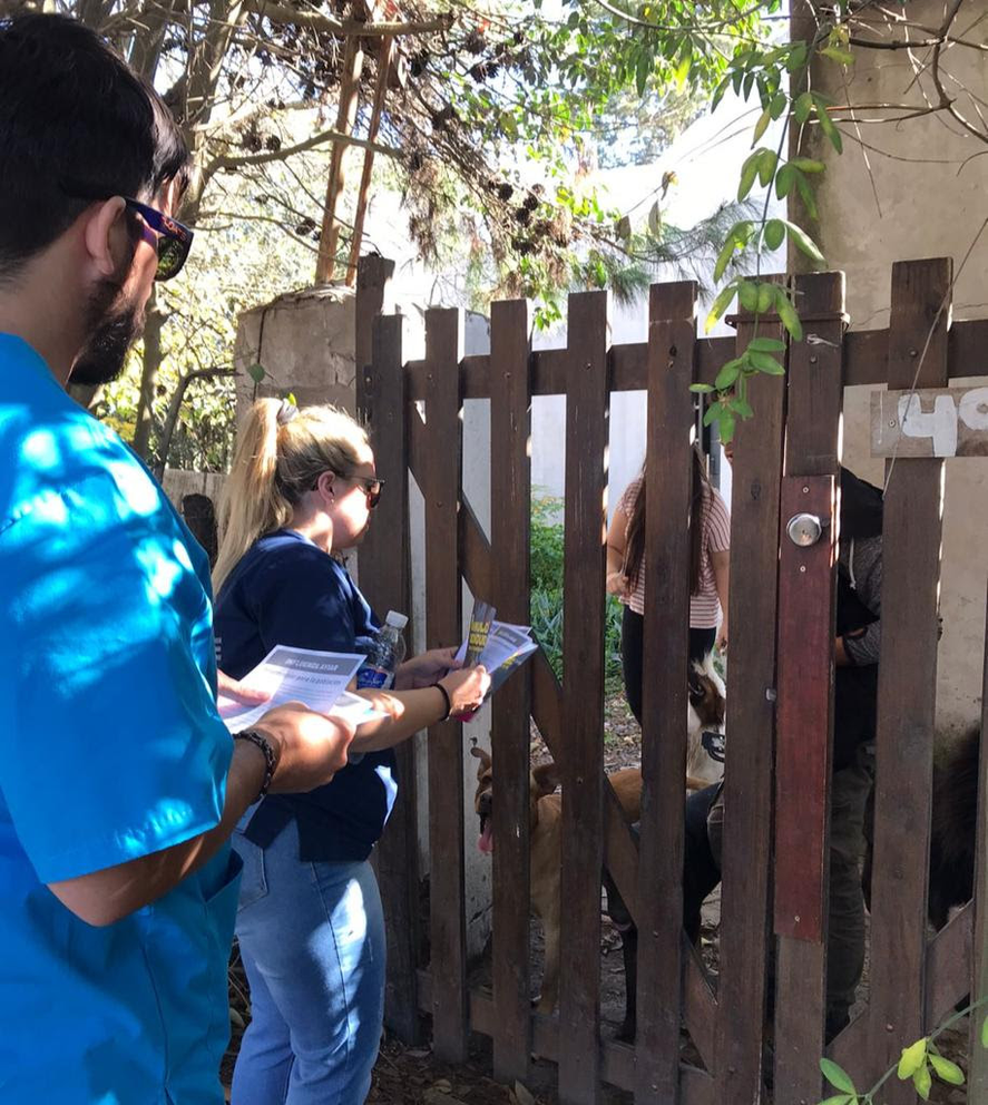 agentes fomentan el descacharreo para prevenir la reproducción de mosquitos, y cuando corresponde, controlan posibles focos frente a casos sospechosos. 