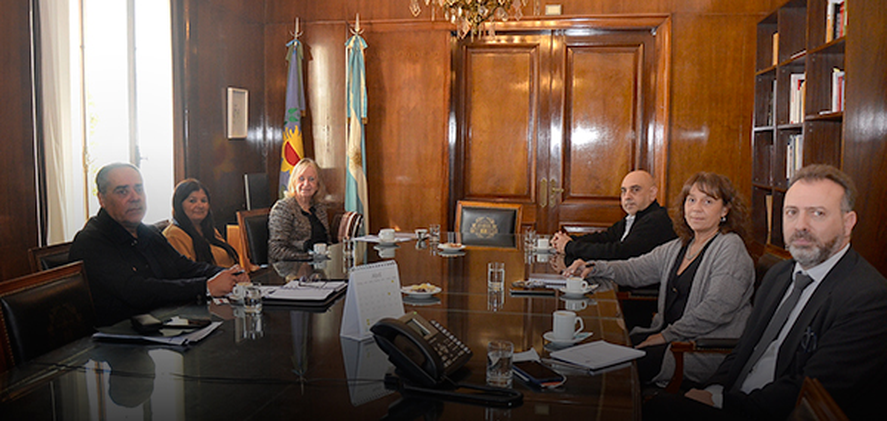 Reunión del gremio de judiciales con Hilda Cogan, presidenta de la Suprema Corte bonaerense