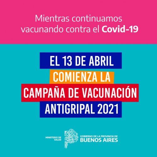 El 13 de abril comenzó la campaña de aplicación de la vacuna antigripal en la Provincia.