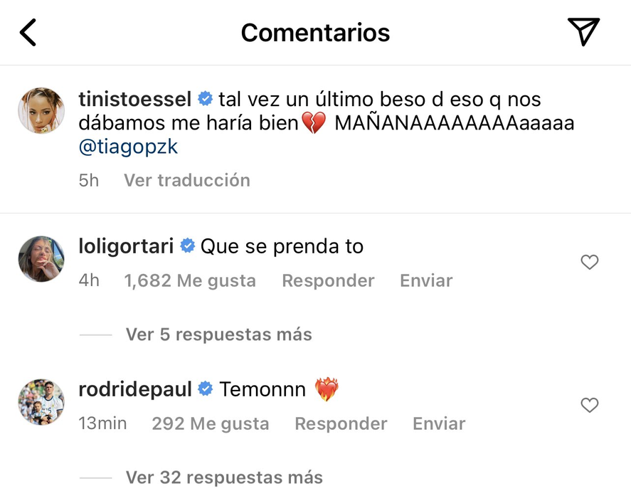 Rodrigo de Paul comentó en el adelanto que subió Tini
