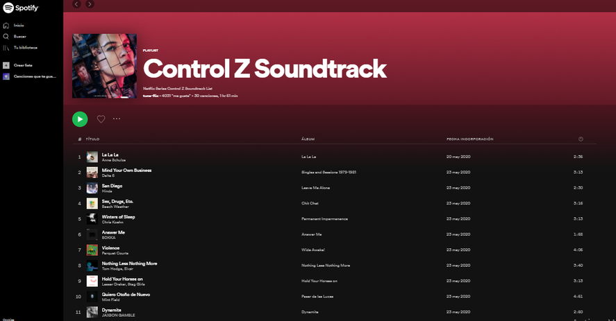 EL soundtrack de la serie "Control Z" está disponible en Spotify
