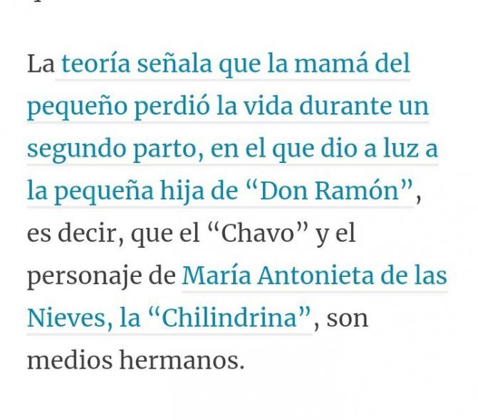 Una de las teorías no confirmadas que aporta datos que dicen que el Chavo y la Chilindrina podrían ser medio hermanos