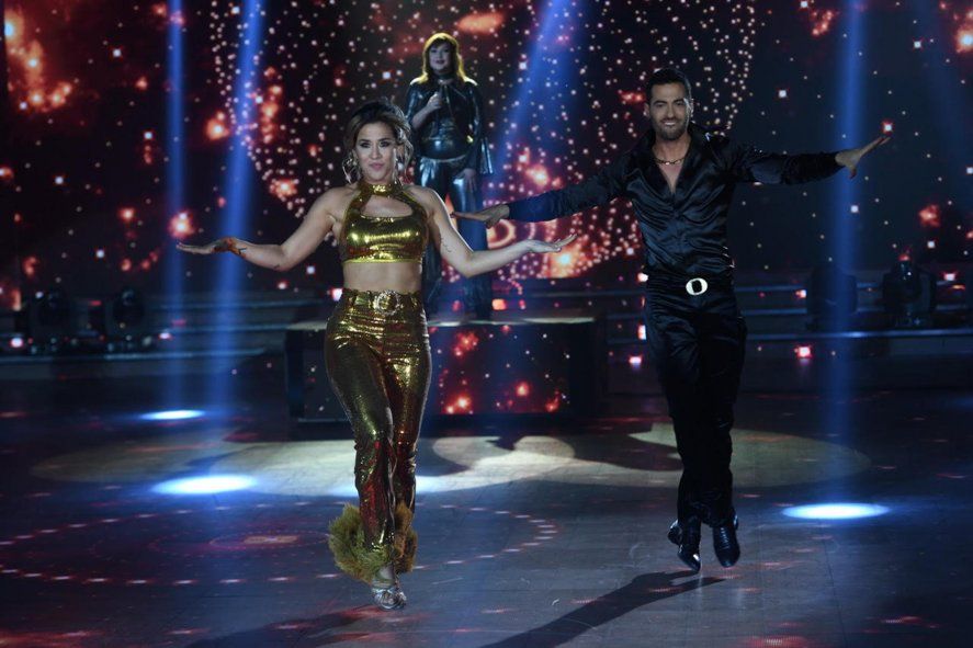 Jimena Barón en la pista del Bailando junto a Facundo Mazzei
