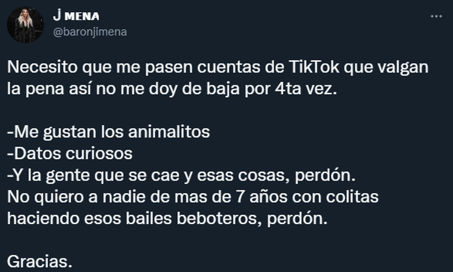 Jimena Barón pidió recomendaciones en TikTok y generó polémica