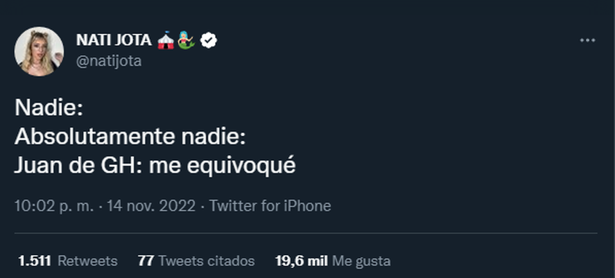Juan se convirtió en meme por su participación en el "Debate" de Gran Hermano