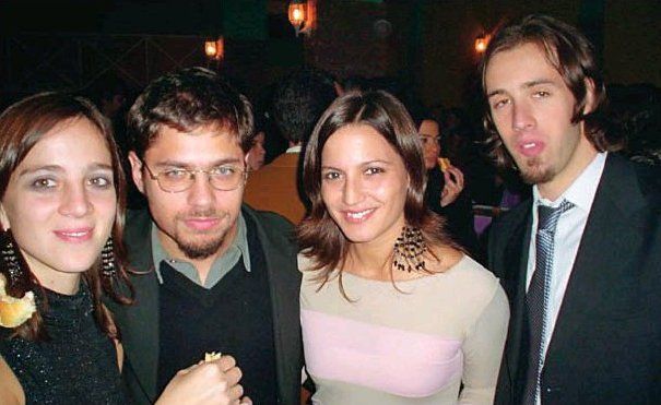 Mercedes D'Alessandro, Axel Kicillof y Pablo López (derecha), a principios de los años 2000.