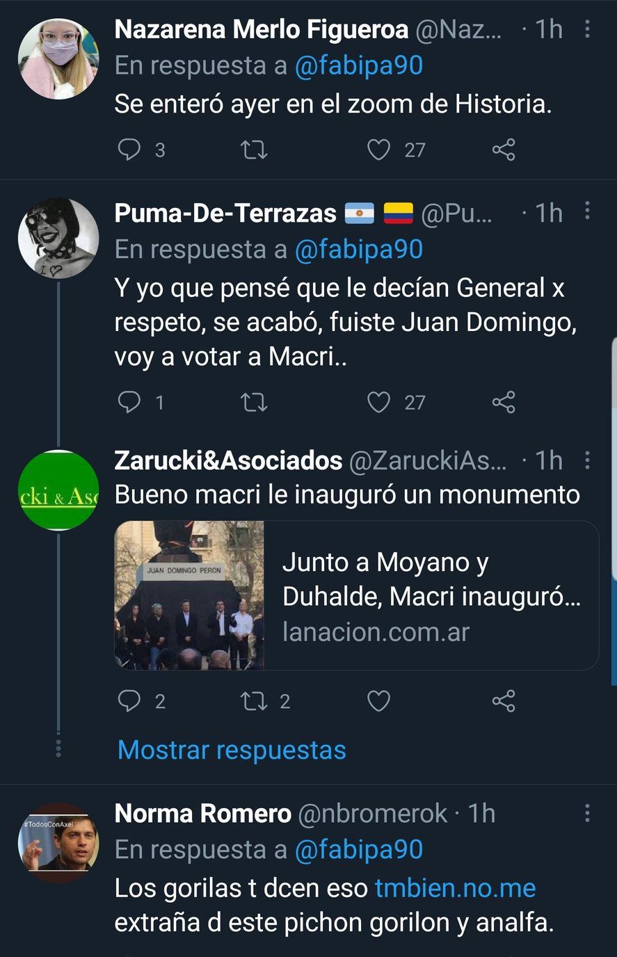 Las burlas en redes a El Dipy por resaltar que Perón era militar