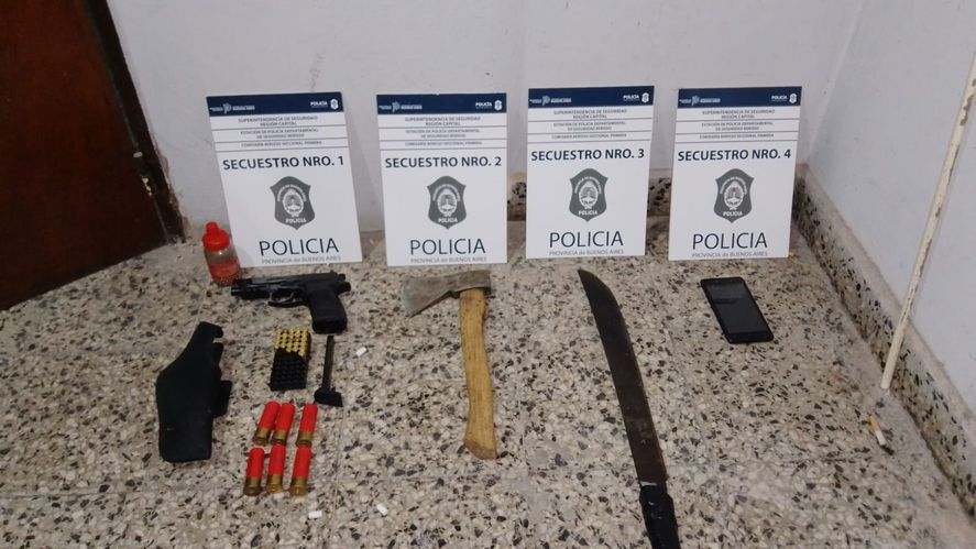 Los elementos secuestrados en el camping