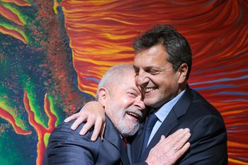 Sergio Massa junto a Lula Da Silva (Foto de archivo)