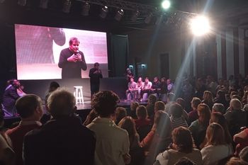 Facundo Manes ante dirigentes de la UCR en San Miguel